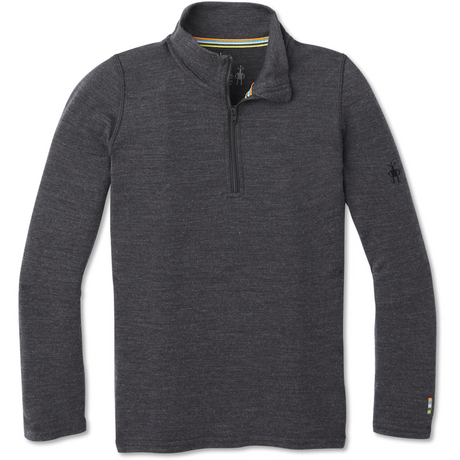 Smartwool Kids Classic Thermal Merino Base Layer Zip T  -  X-Small / Charcoal Heather