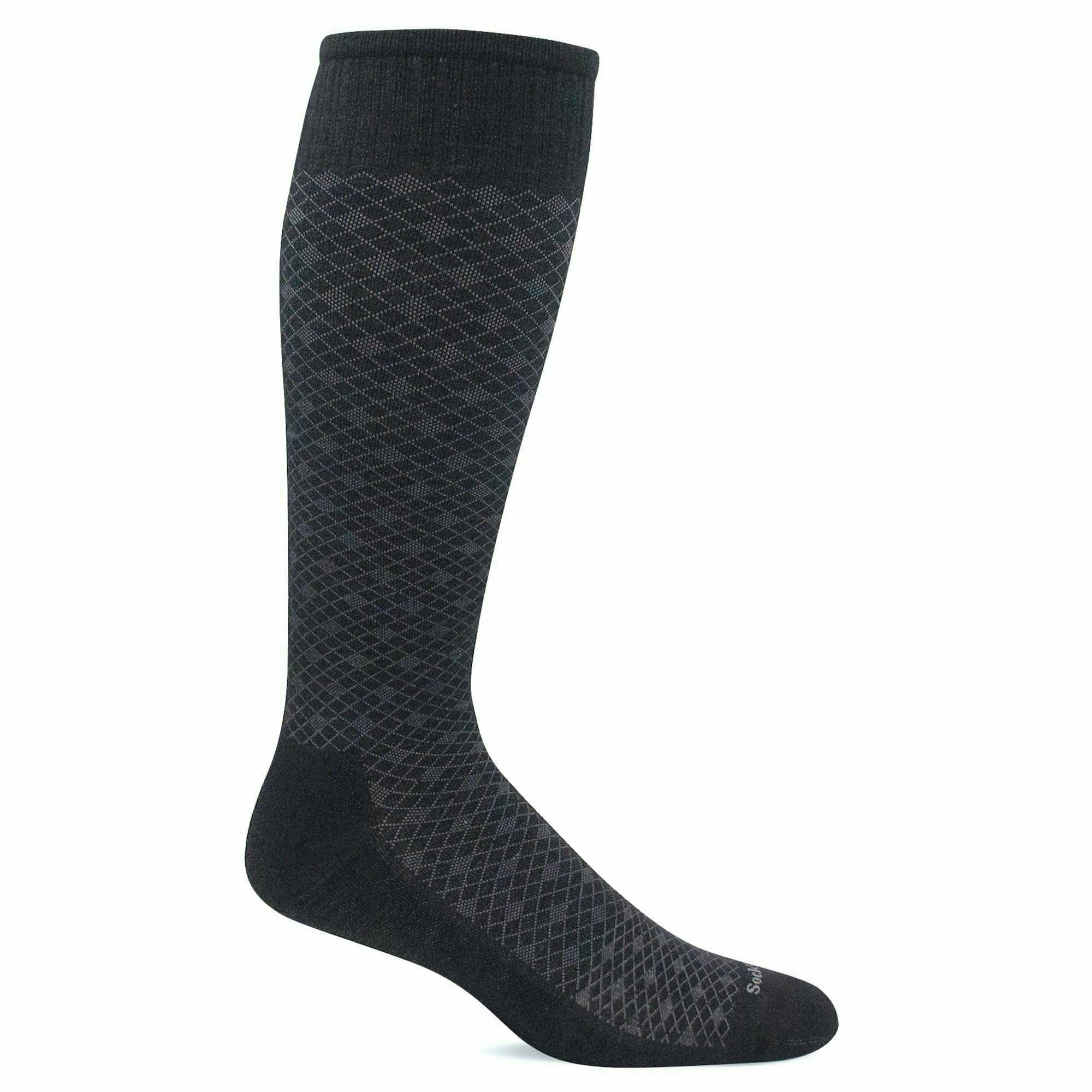 Sockwell Mens Featherweight Moderate Compression Socks  -  Medium/Large / Black Multi