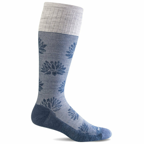 Sockwell Womens Lotus Lift Firm Compression Knee High Socks  -  Small/Medium / Denim