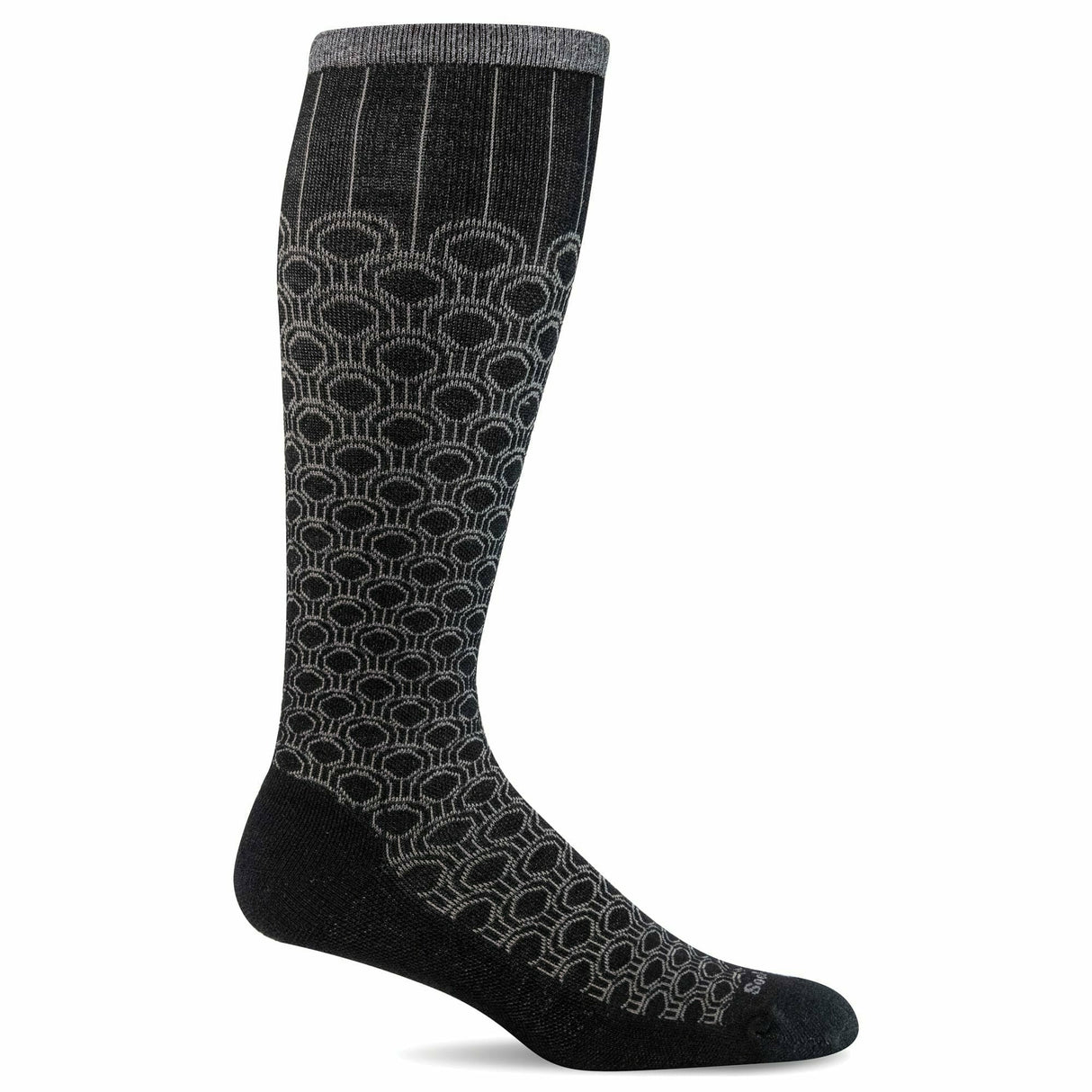 Sockwell Womens Deco Dot Moderate Compression Socks  -  Small/Medium / Black