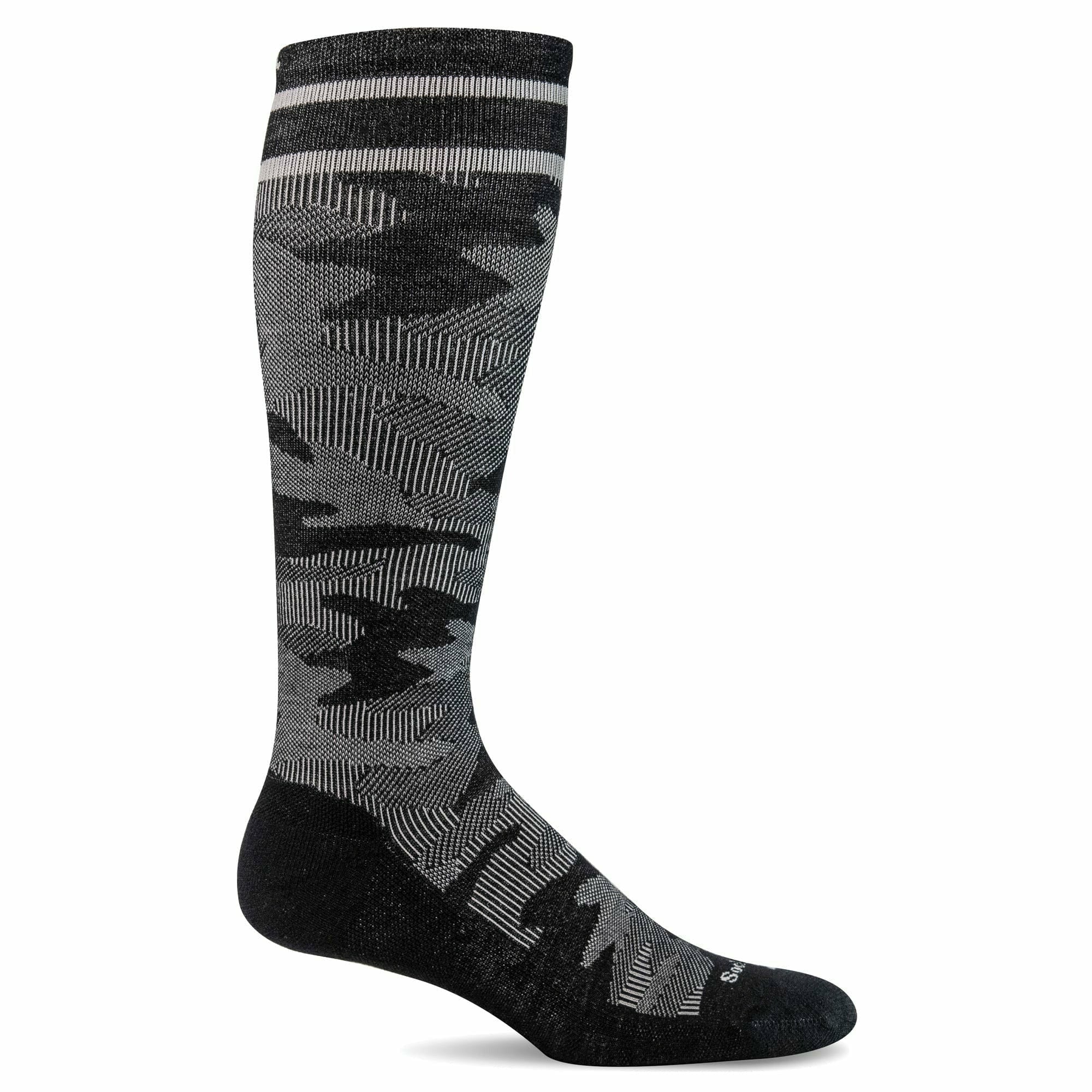Sockwell Womens Camo Twill Moderate Compression Socks  -  Small/Medium / Black