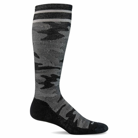 Sockwell Womens Camo Twill Moderate Compression Knee-High Socks  -  Small/Medium / Black