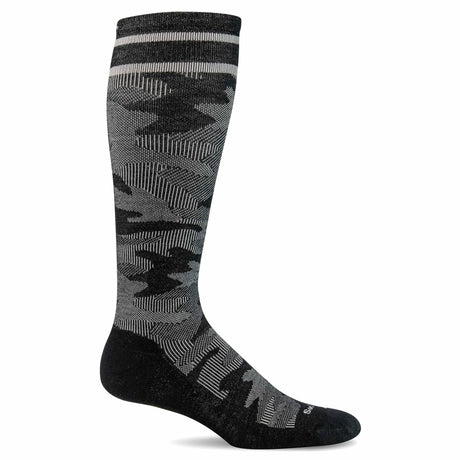 Sockwell Womens Camo Twill Moderate Compression Socks  -  Small/Medium / Black