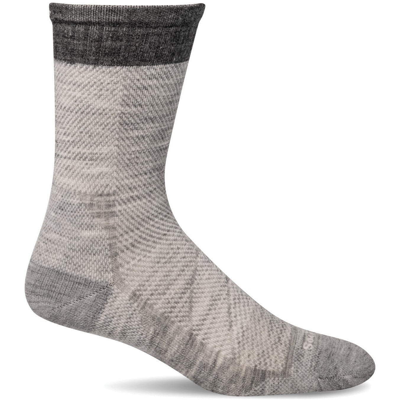 Sockwell Mens Elevate Moderate Compression Crew Socks  -  Medium/Large / Light Gray