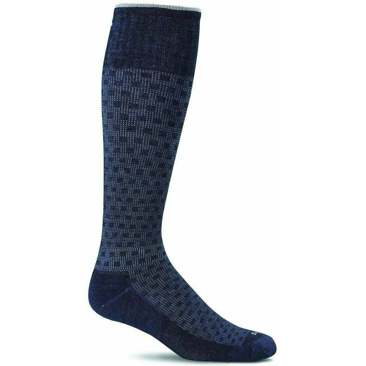 Sockwell Mens Shadow Box Moderate Compression Socks  -  Medium/Large / Navy