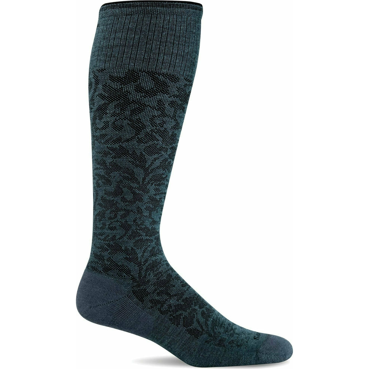 Sockwell Womens Damask Moderate Compression Knee High Socks  -  Small/Medium / Blueridge