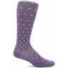 Sockwell Womens On the Spot Moderate Compression Knee High Socks  -  Medium/Large / Plum Sparkle