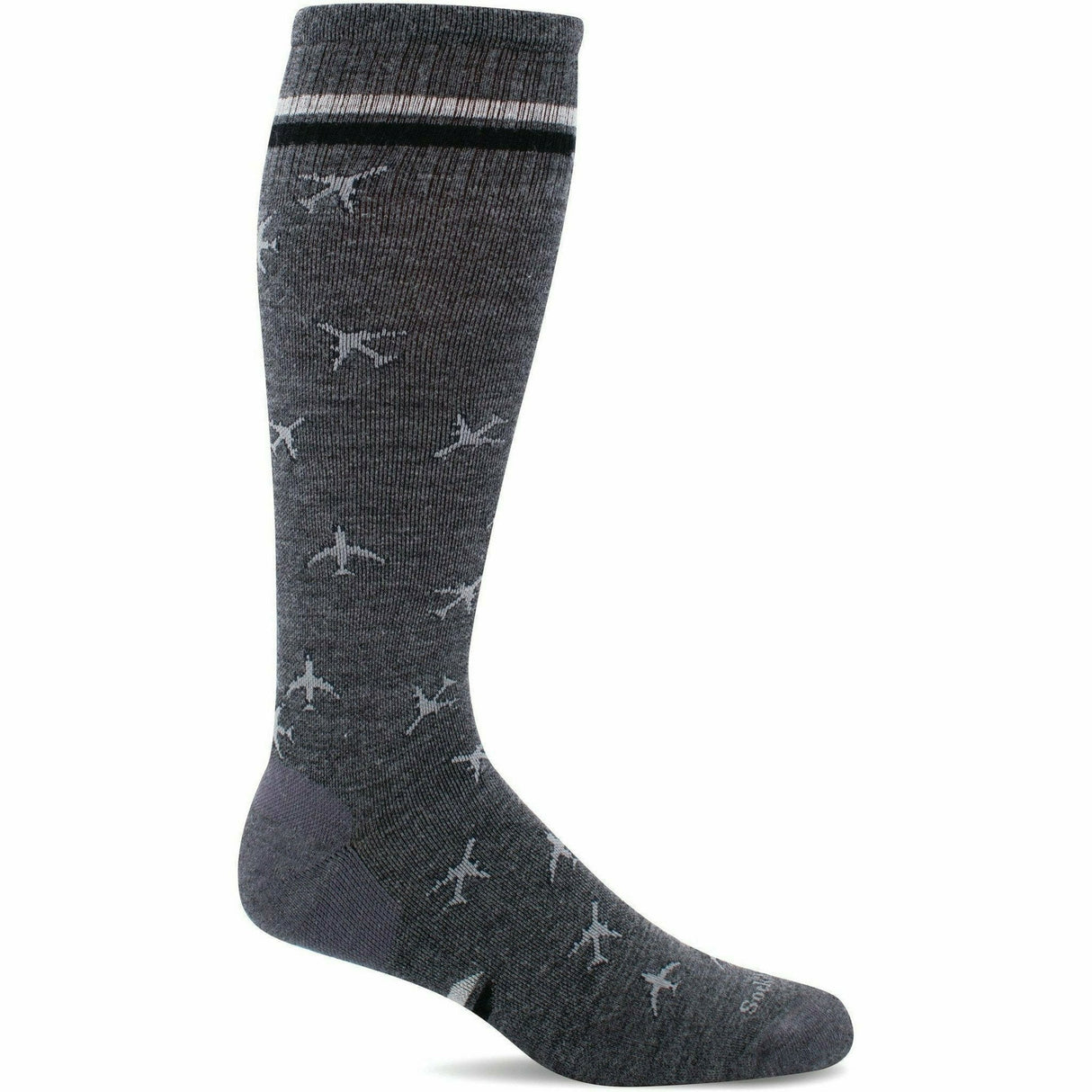 Sockwell Mens In Flight Moderate Compression Socks  -  Medium/Large / Charcoal