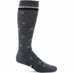 Sockwell Mens In Flight Moderate Compression OTC Socks  -  Medium/Large / Charcoal