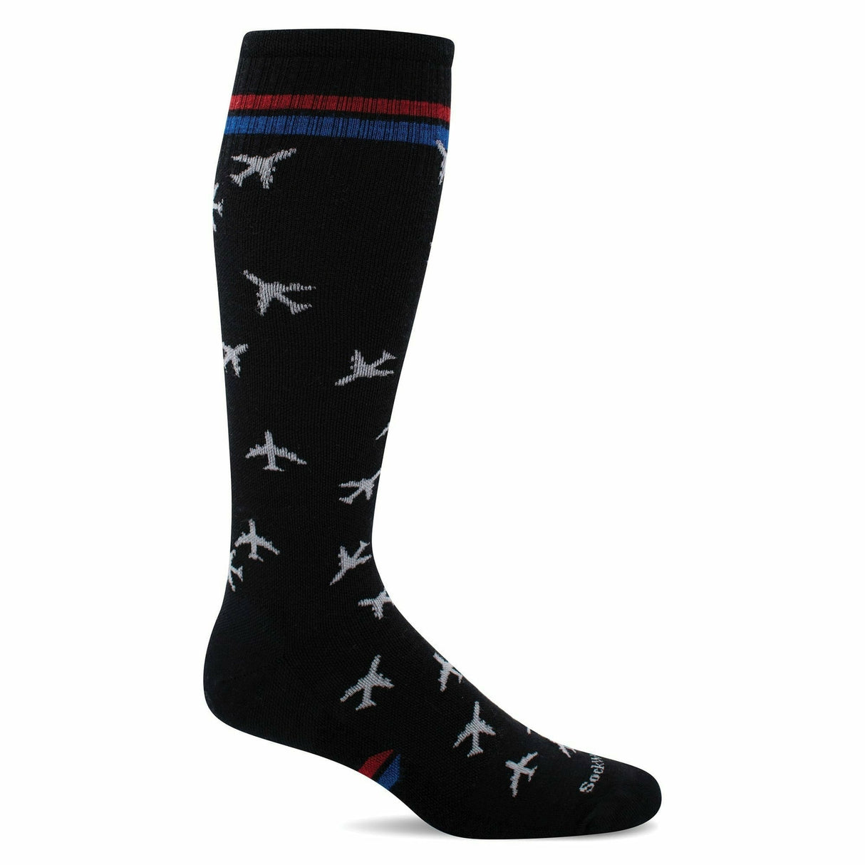 Sockwell Mens In Flight Moderate Compression Socks - Medium/Large / Black