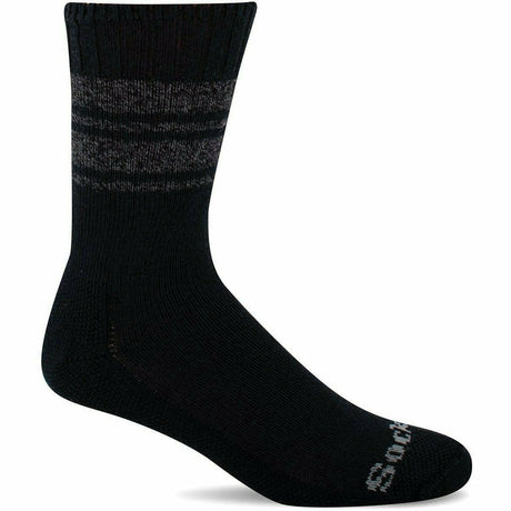 Sockwell Mens At Ease Relaxed Fit Crew Socks  -  Medium/Large / Black