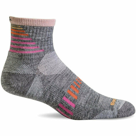 Sockwell Womens Ascend II Moderate Compression Mini Crew Socks  -  Small/Medium / Gray