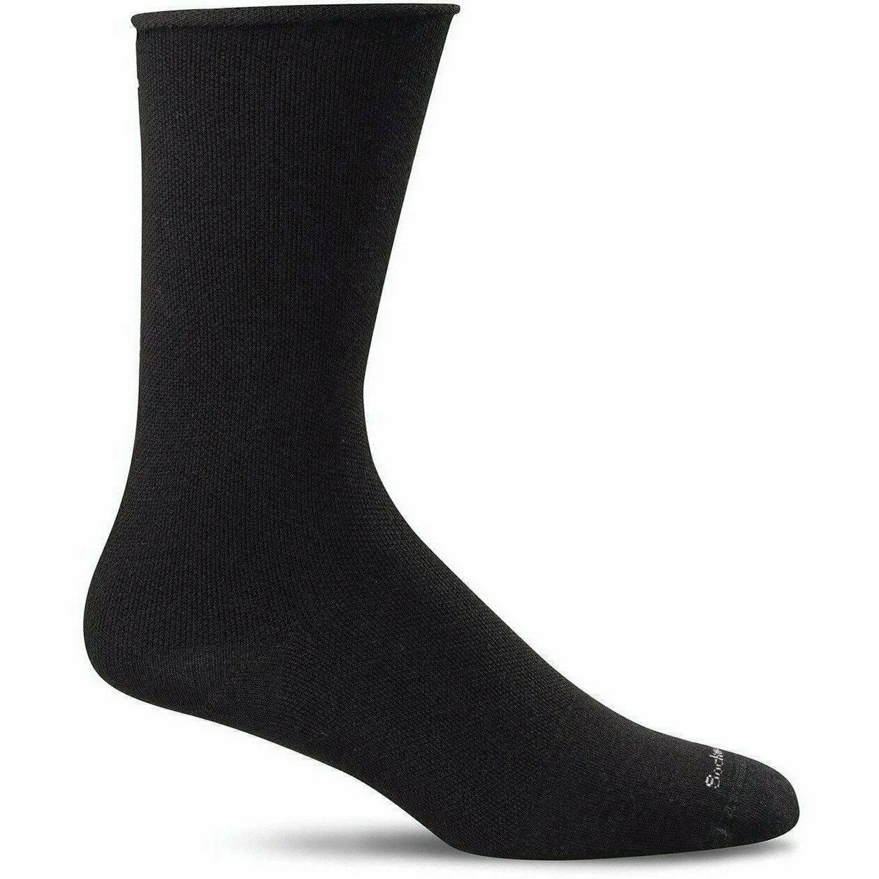 Sockwell Womens Plantar Ease Crew Socks  -  Small/Medium / Black Solid