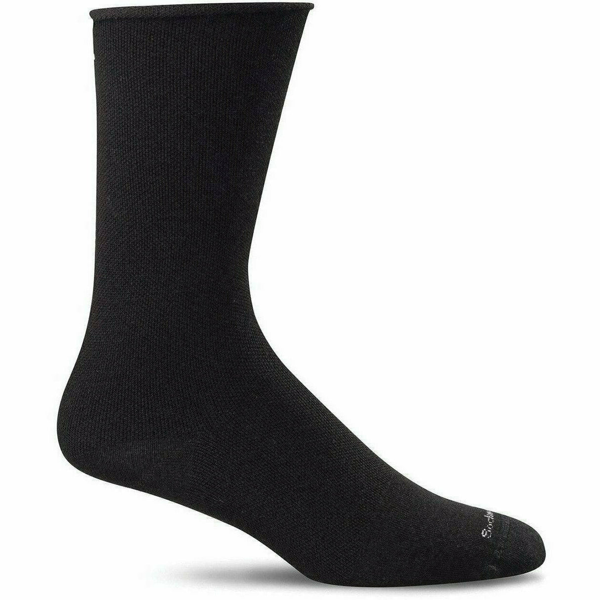 Sockwell Womens Plantar Ease Crew Socks - Small/Medium / Black Solid
