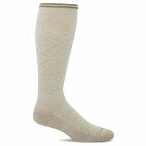 Sockwell Womens Chevron Moderate Compression Knee-High Socks  -  Small/Medium / Barley Sparkle