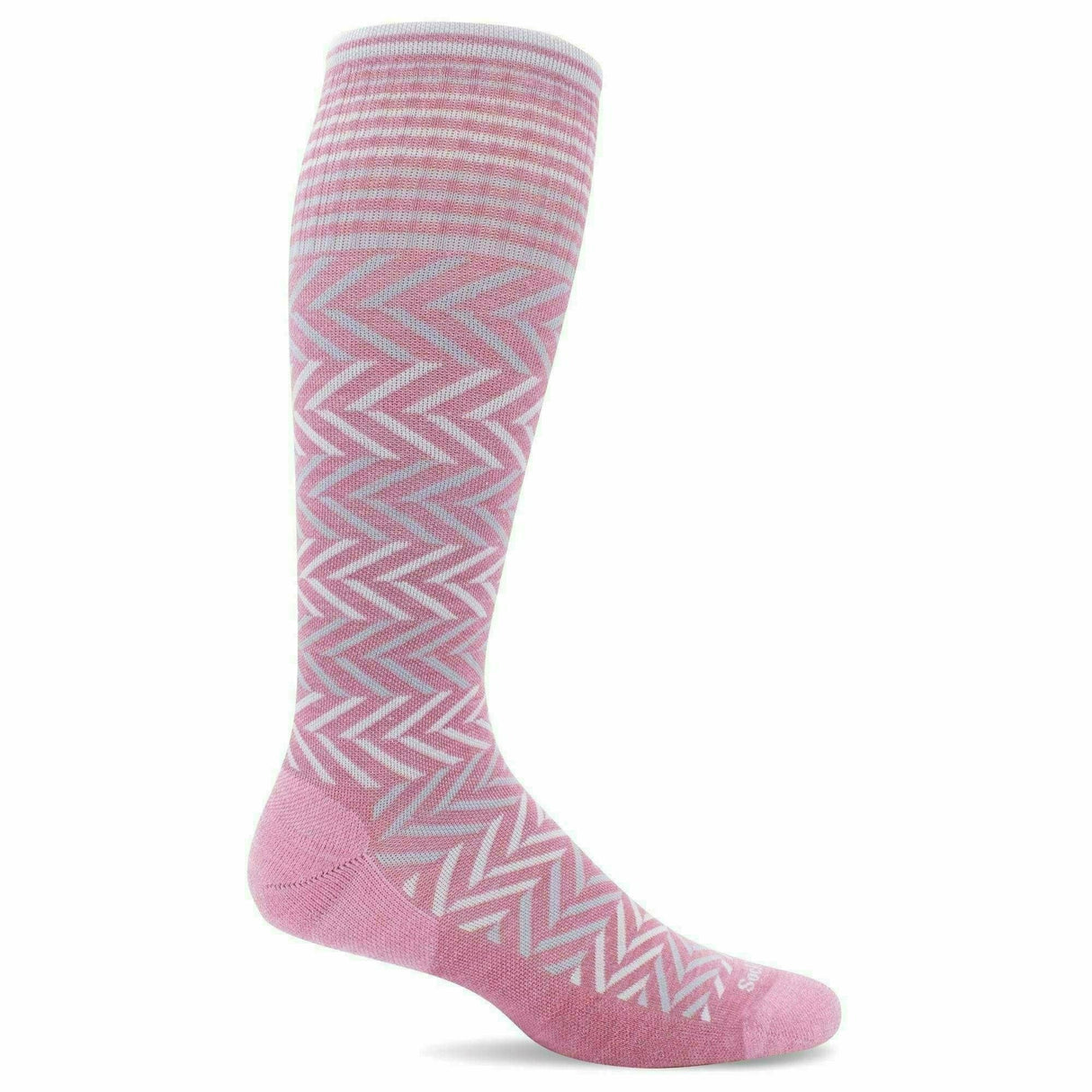 Sockwell Womens Chevron Moderate Compression Knee-High Socks  -  Small/Medium / Lotus