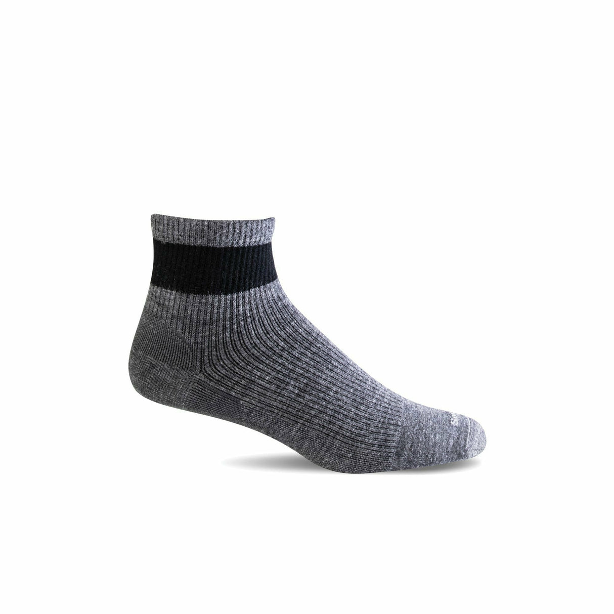 Sockwell Mens Plantar Relief Quarter Crew Socks  -  Medium/Large / Charcoal