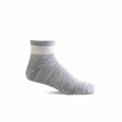 Sockwell Mens Plantar Relief Quarter Crew Socks  -  Medium/Large / Light Gray