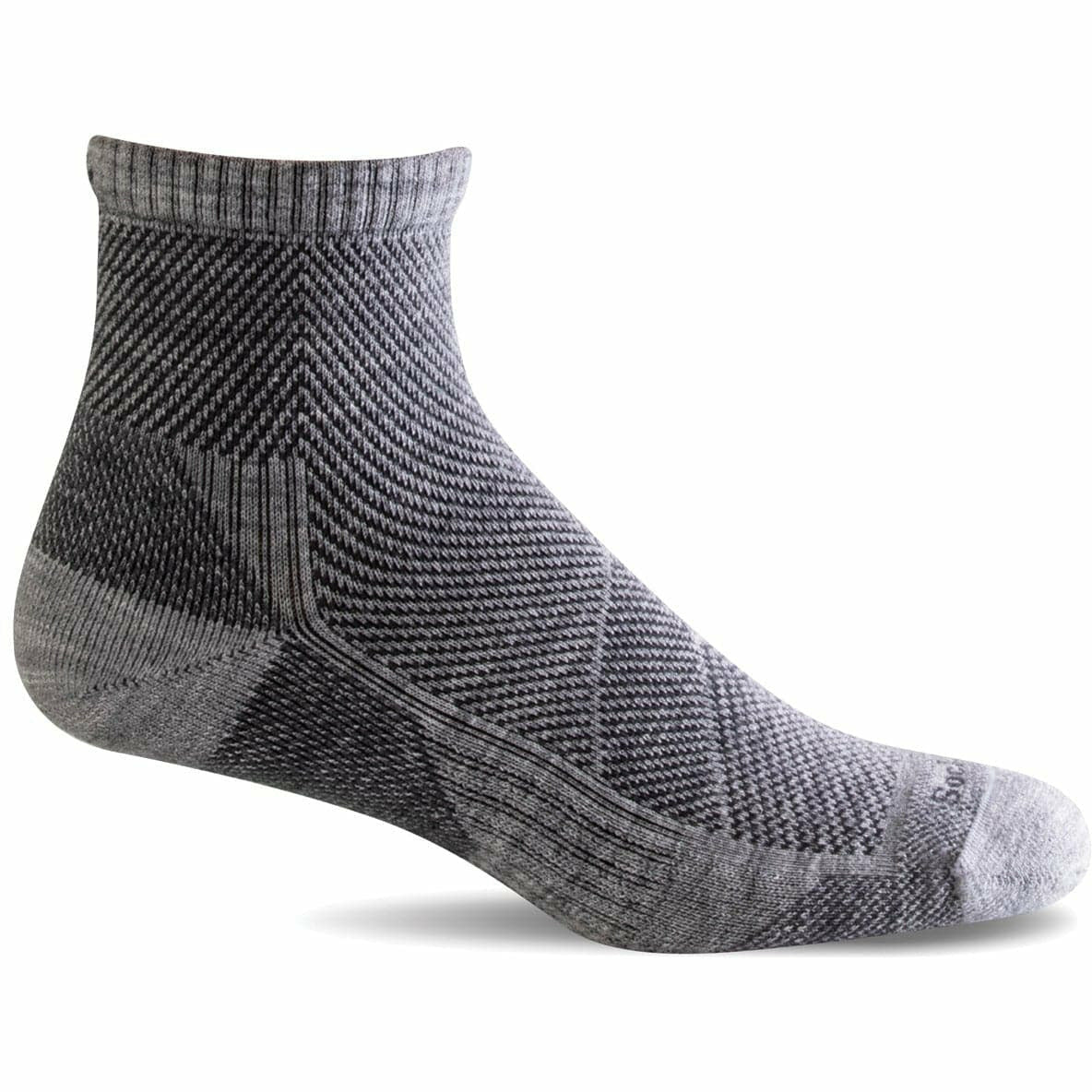 Sockwell Mens Elevate Moderate Compression Mini Crew Socks  -  Medium/Large / Light Gray