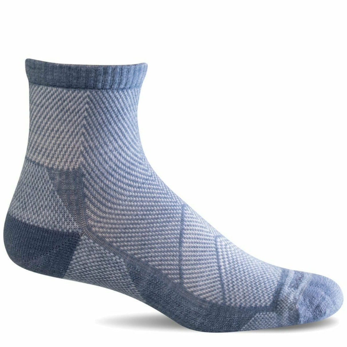 Sockwell Womens Elevate Moderate Compression Mini Crew Socks - Small/Medium / Blue Stone