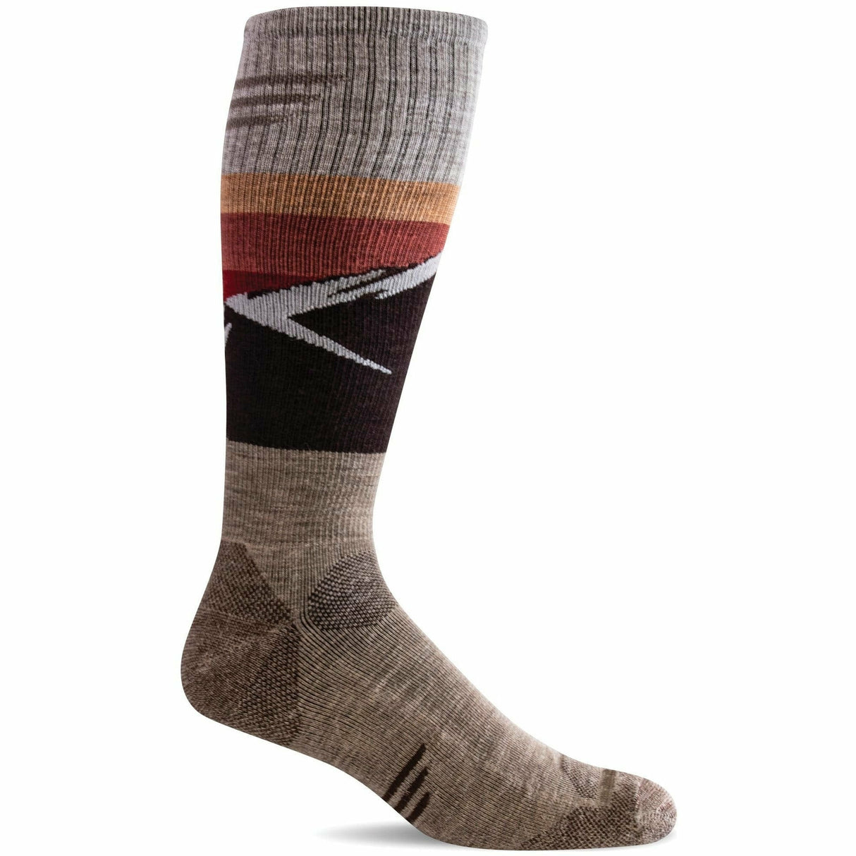 Sockwell Mens Modern Mountain Moderate Compression Socks  -  Medium/Large / Khaki