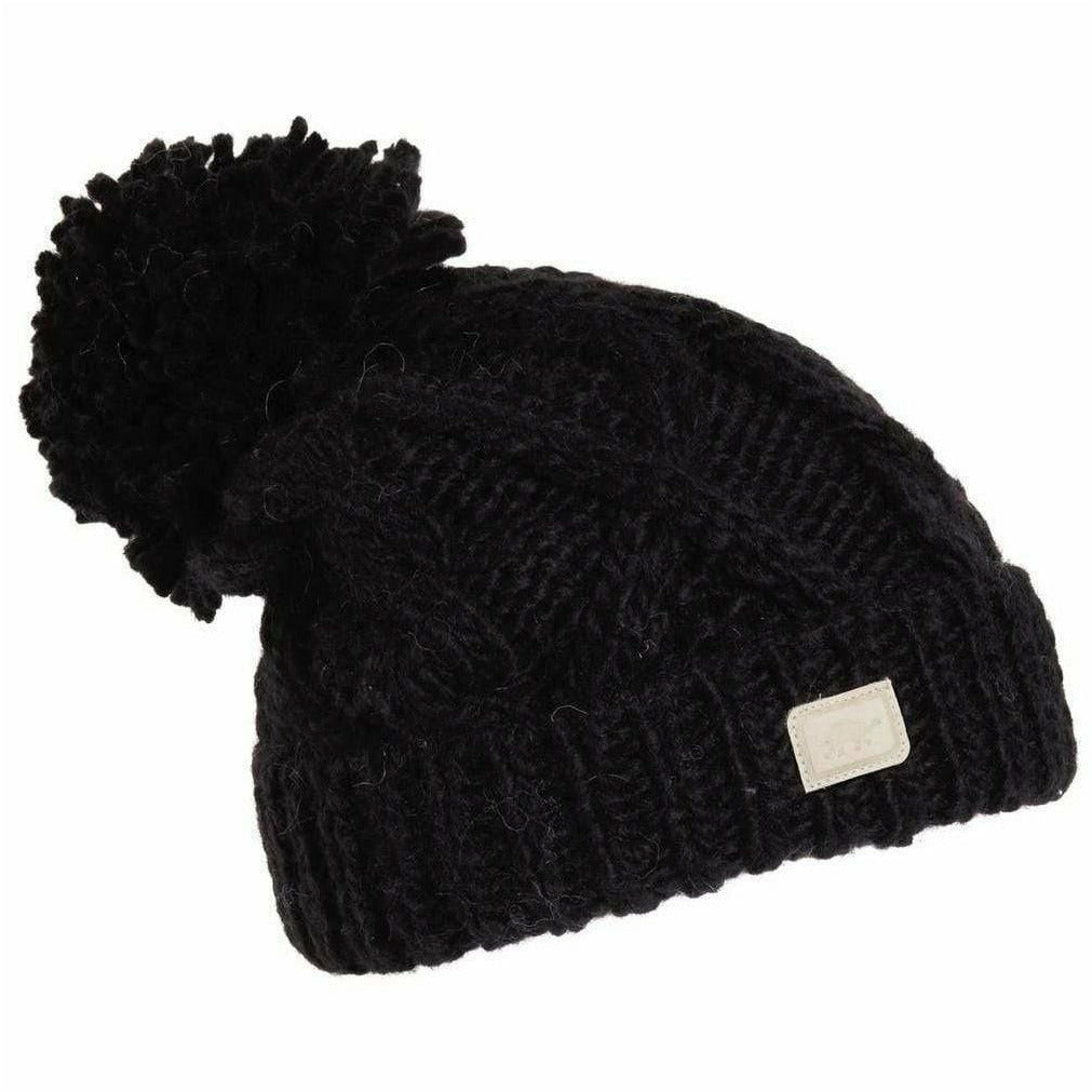 Turtle Fur Sugar Bowl Hand Knit Beanie  -  One Size Fits Most / Black
