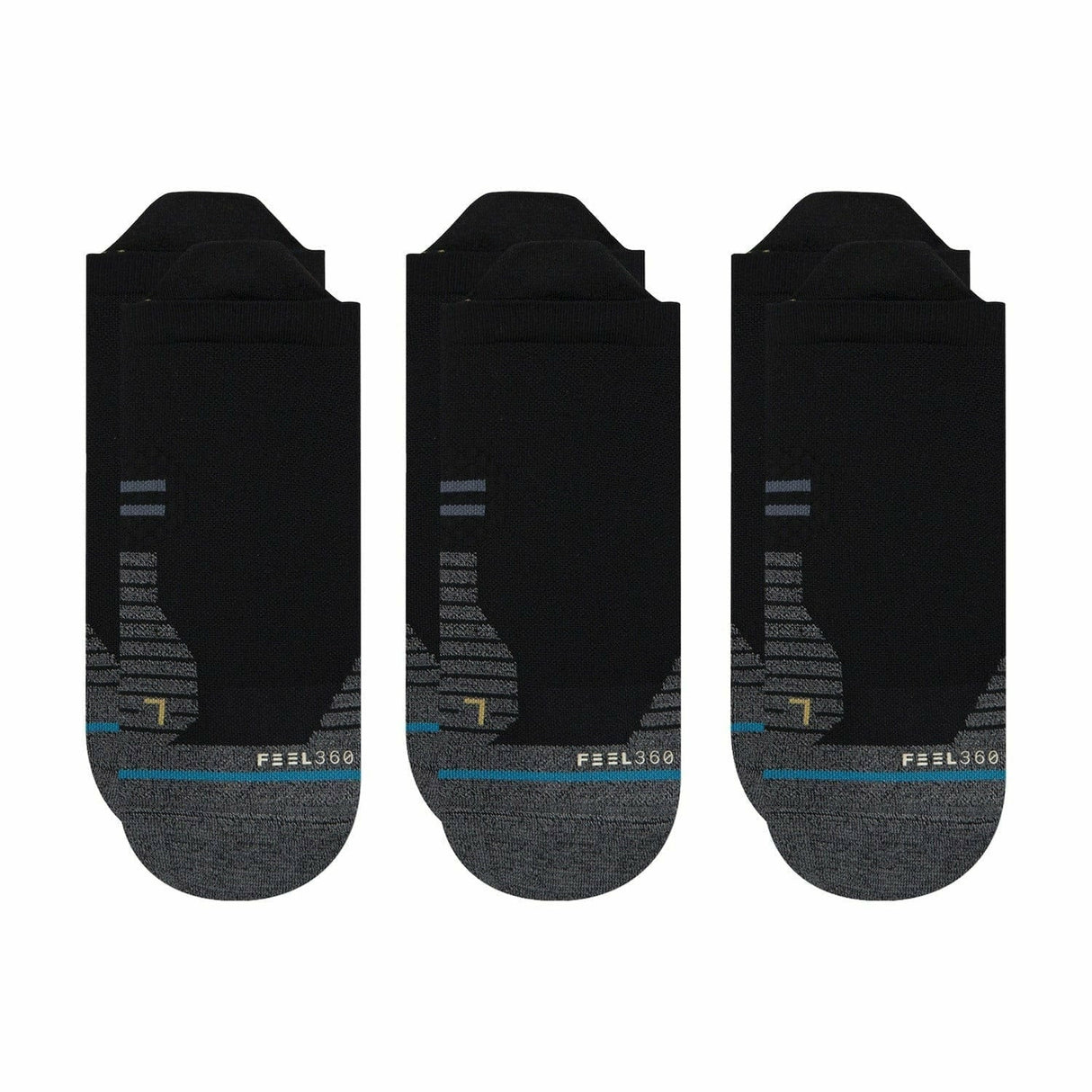 Stance Run Light 3-Pack Socks - Small / Black