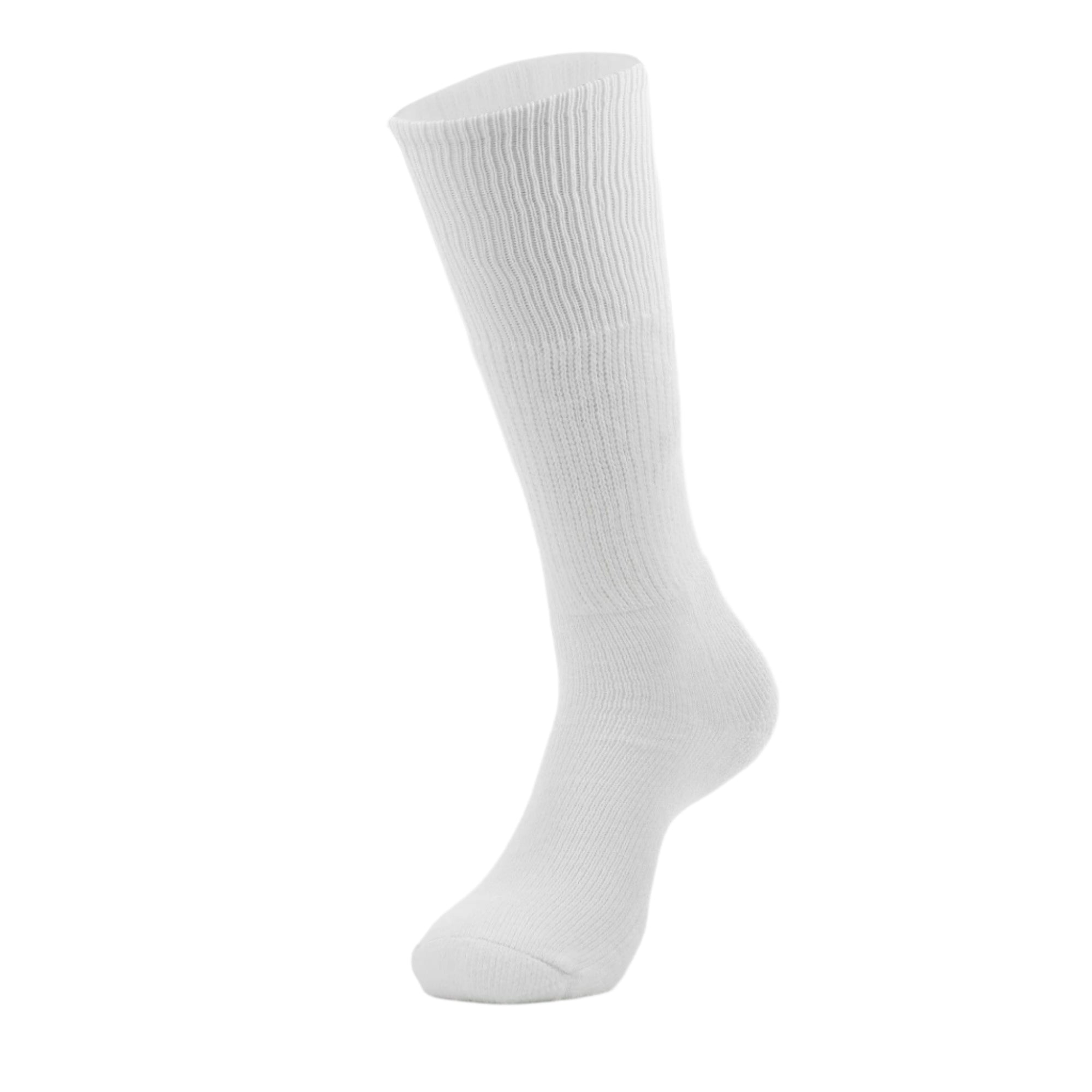 Thorlo Moderate Cushion Over-Calf Western Boot Dress Socks  -  Medium / White