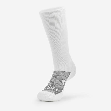 Thorlo 12-Hour Shift Work Over-the-Calf Socks  -  Medium / White/Gray