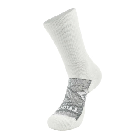 Thorlo 12-Hour Shift Work Crew Socks  -  Medium / White/Gray