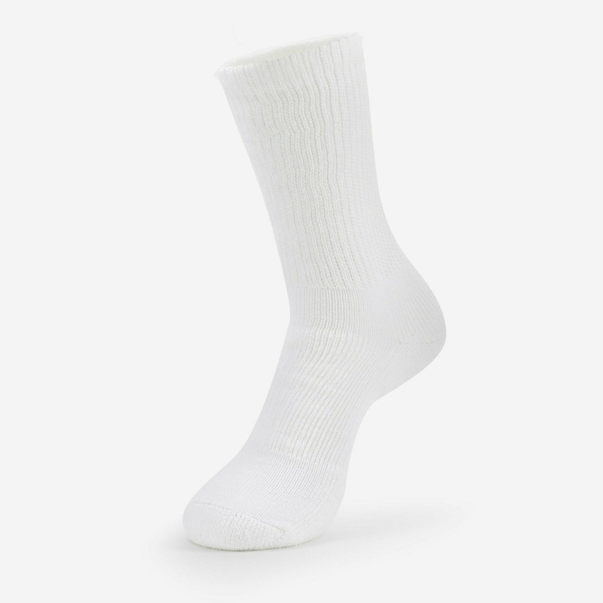 Thorlo Walking Moderate Cushion Crew Socks  -  Small / White / Single Pair