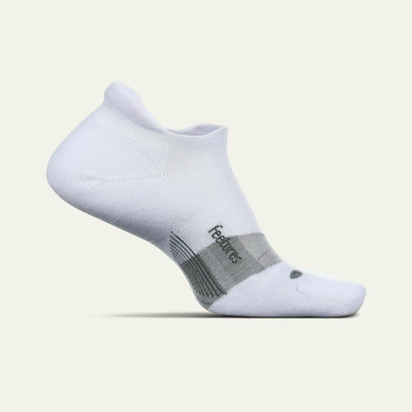 Feetures Merino 10 Cushion No Show Tab Socks  -  Small / White