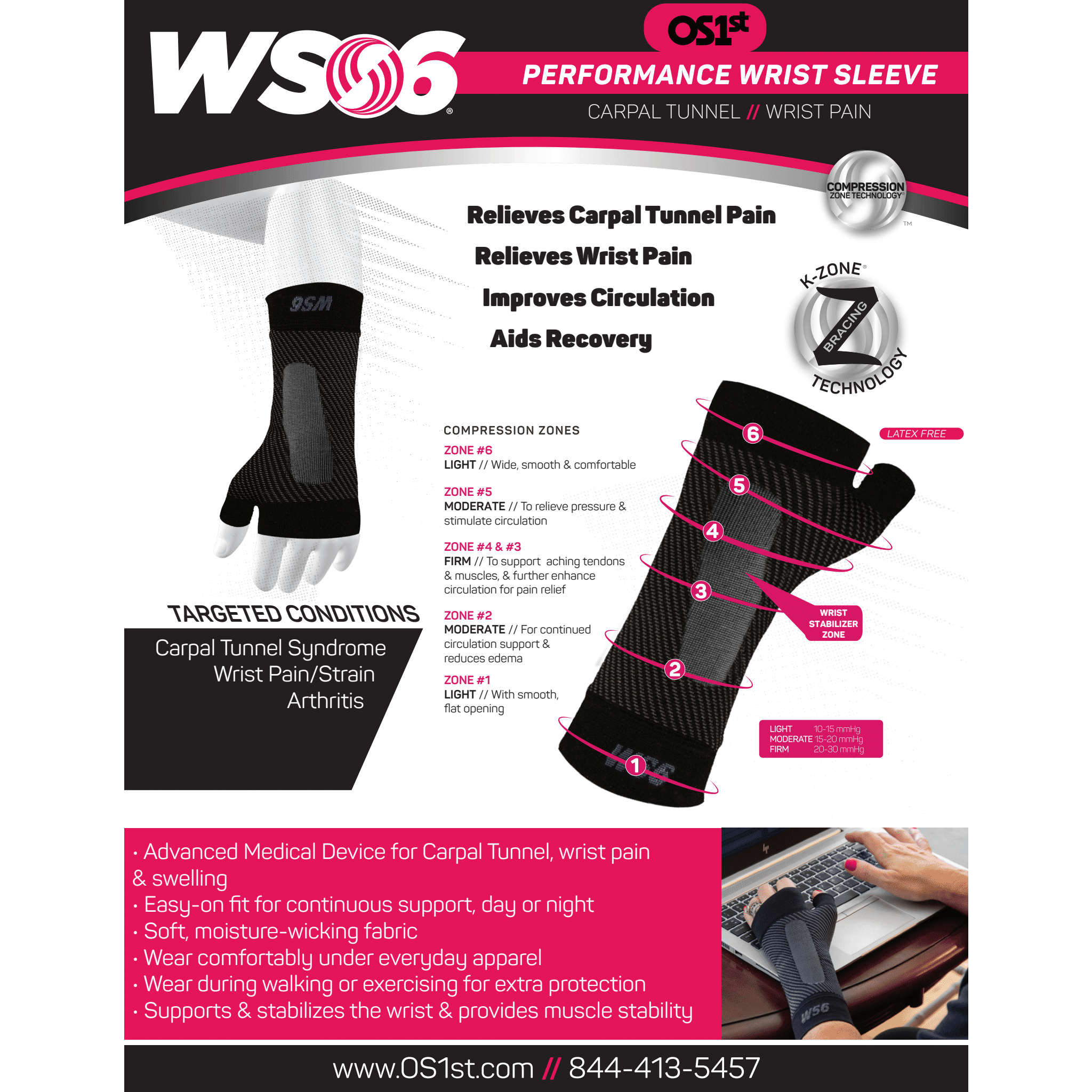 OS1st WS6 Performance Wrist Sleeve  -