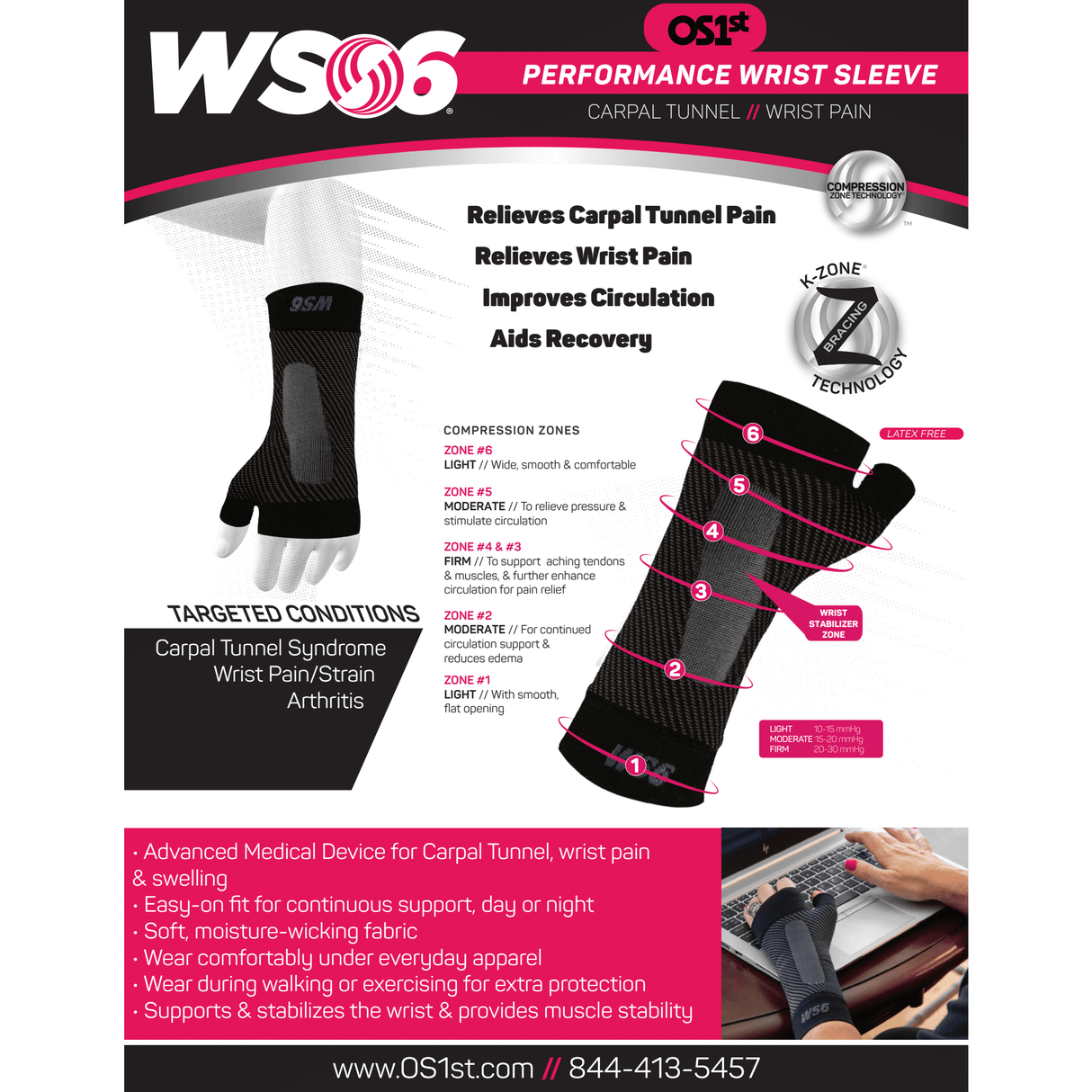 OS1st WS6 Performance Wrist Sleeve  -