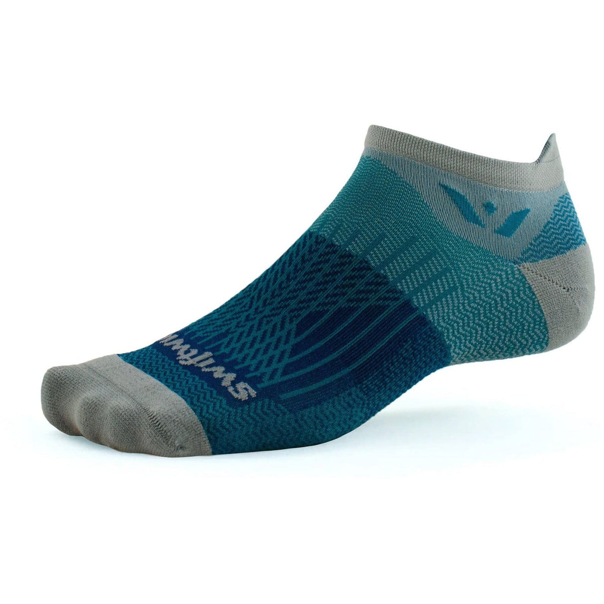 Swiftwick Aspire Zero Tab Socks  -  Medium / Pewter Navy