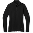 Smartwool Womens Intraknit Merino 250 Thermal 1/4 Zip - Clearance  -  Medium / Black