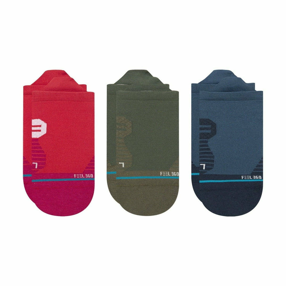 Stance Womens Get Set Tab 3-Pack Socks  -  Medium / Red
