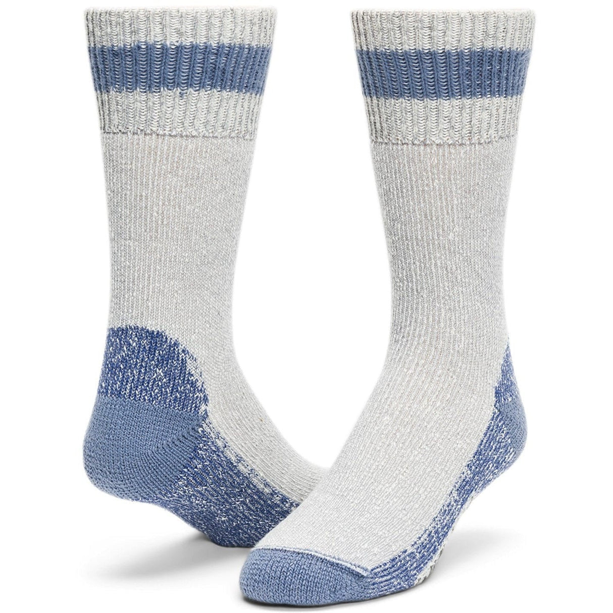 Wigwam Diabetic Thermal Crew Heavyweight Wool Socks  -  Large / Gray/Denim