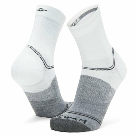 Wigwam Surpass Lightweight Mid-Crew Socks  -  Small / White/Gray