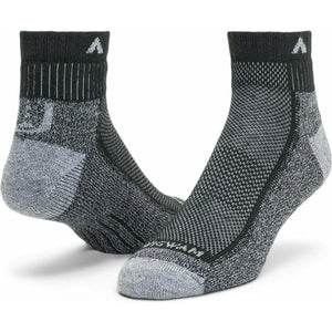 Wigwam Cool-Lite Hiker Quarter Midweight Socks  -  Medium / Black/Gray