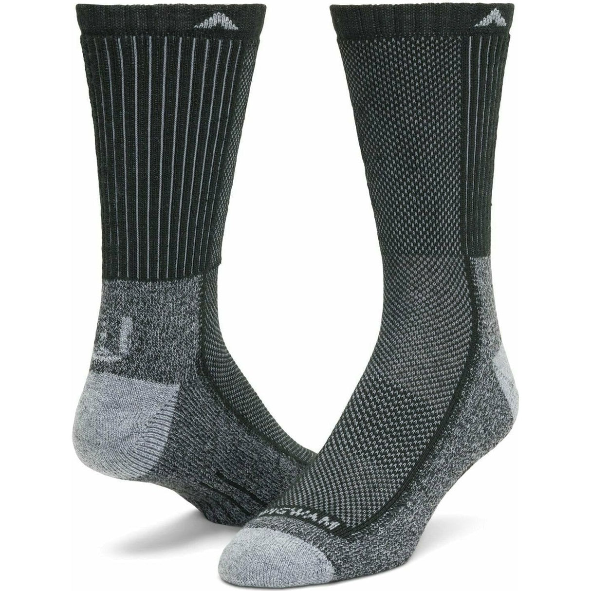 Wigwam Cool-Lite Hiker Crew Midweight Socks  -  Medium / Black/Gray