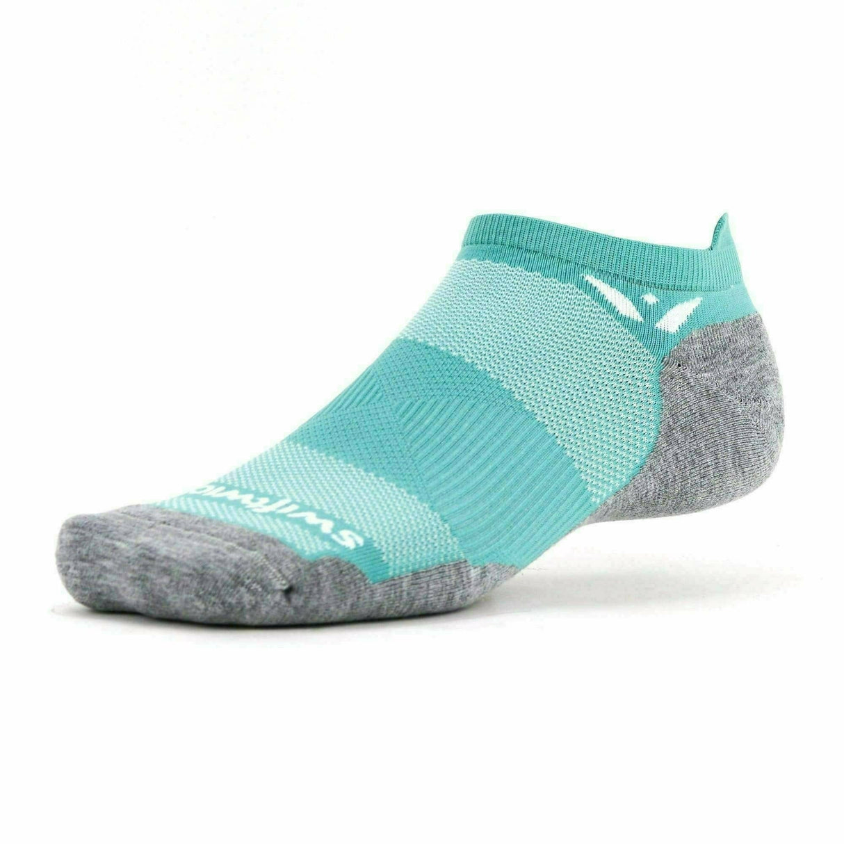 Swiftwick Maxus Zero No Show Tab Socks  -  Large / Waterfall Blue