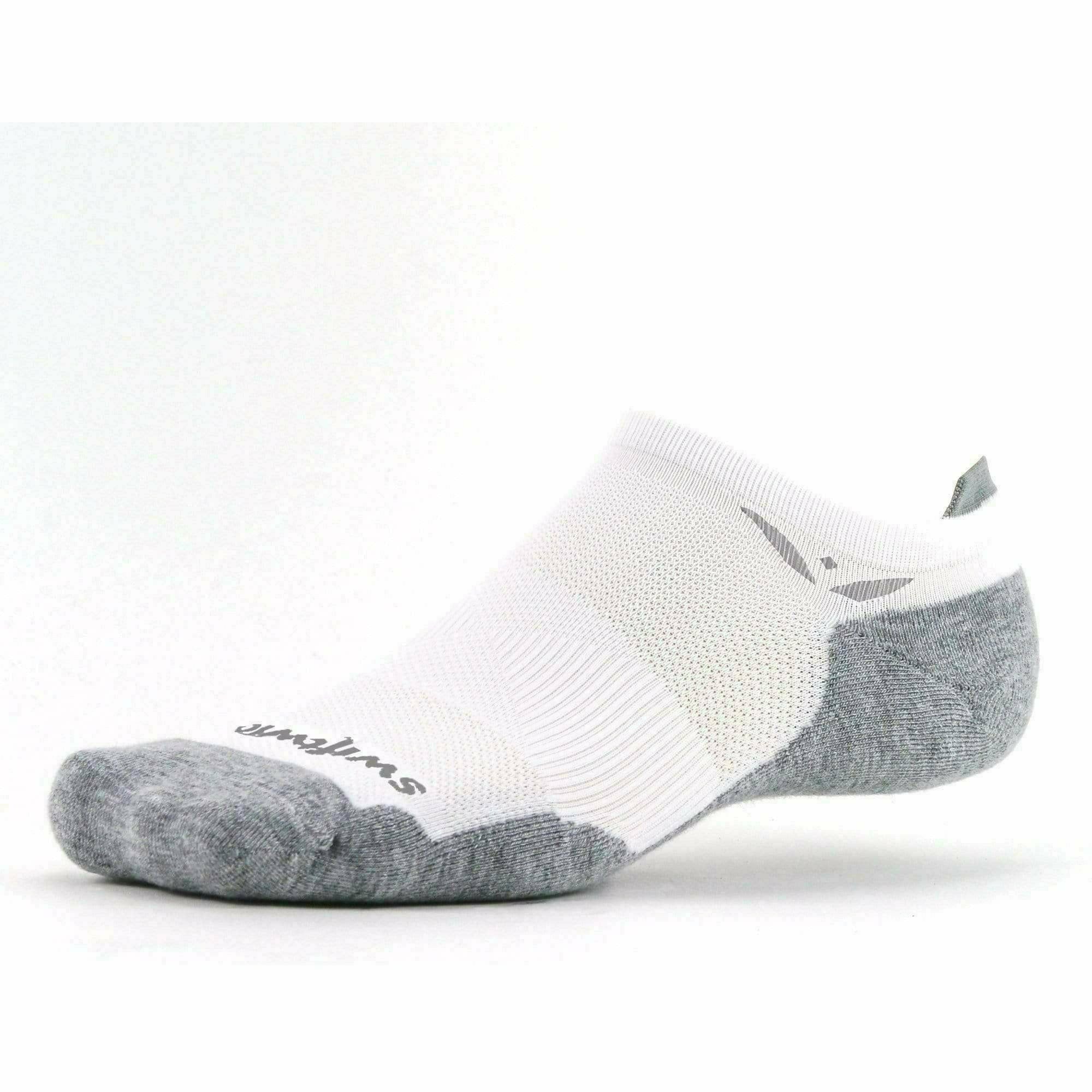 Swiftwick Maxus Zero No Show Tab Socks  -  Small / White