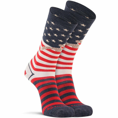 Fox River Womens Red Heel Monkey Flag Crew Socks  -  Small / Navy