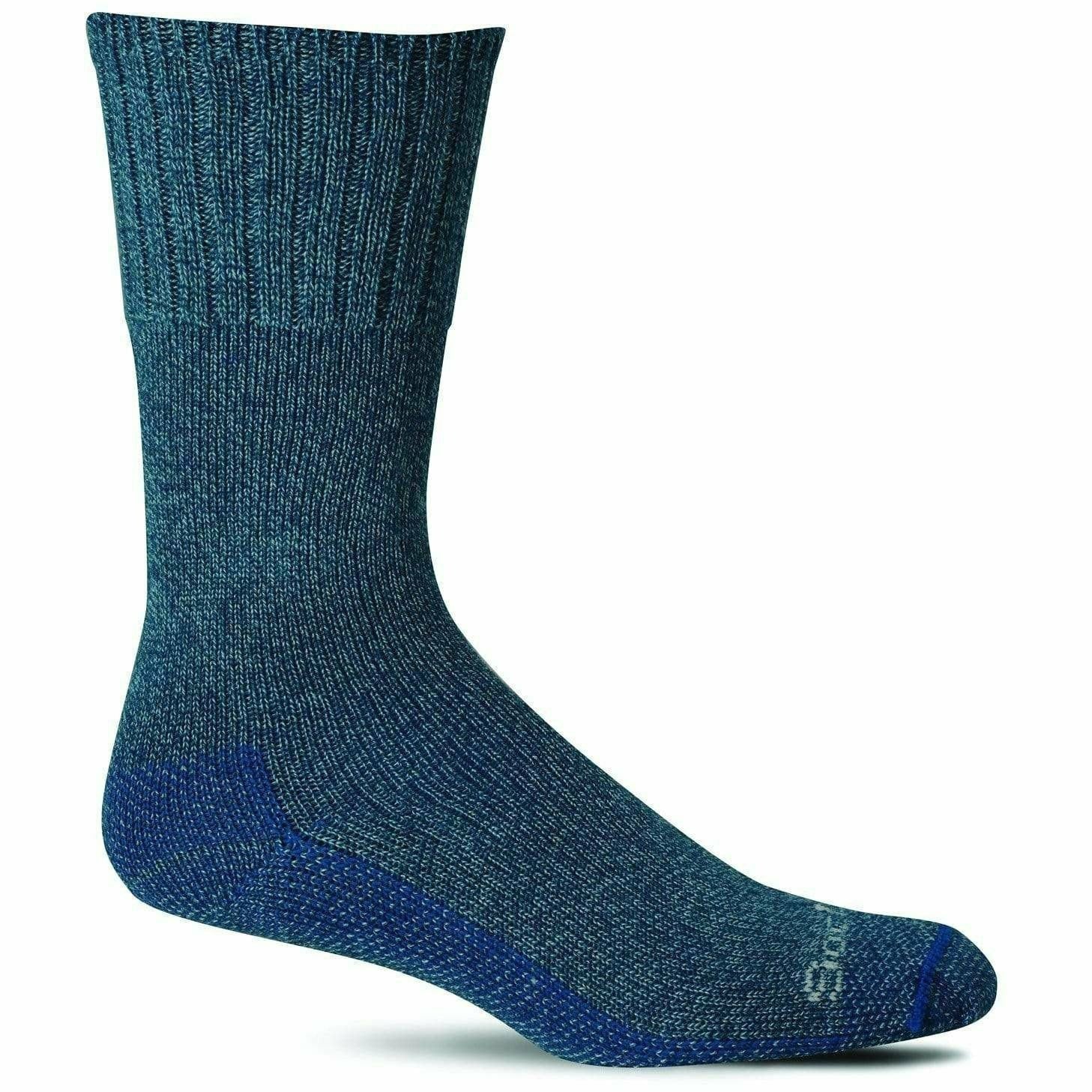 Sockwell Womens Big Easy Relaxed Fit Crew Socks  -  Small/Medium / Teal Marl