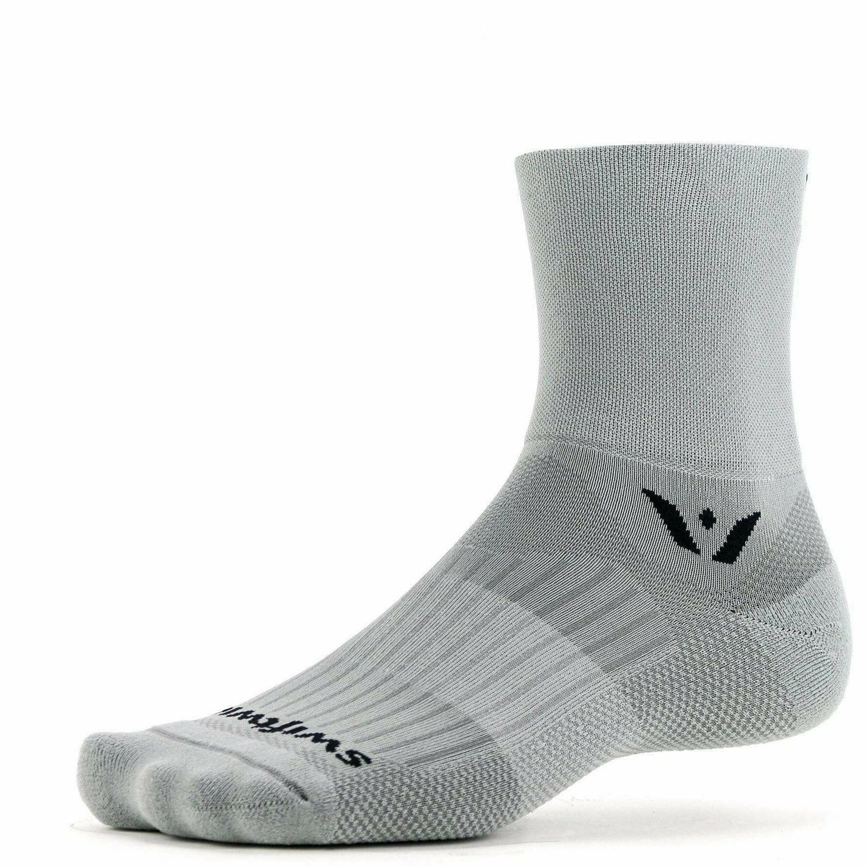 Swiftwick Aspire Four 3/4 Crew Socks  -  Small / Pewter