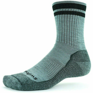 Swiftwick Pursuit Six Light Hike Socks  -  Small / Heather Coal Stripe
