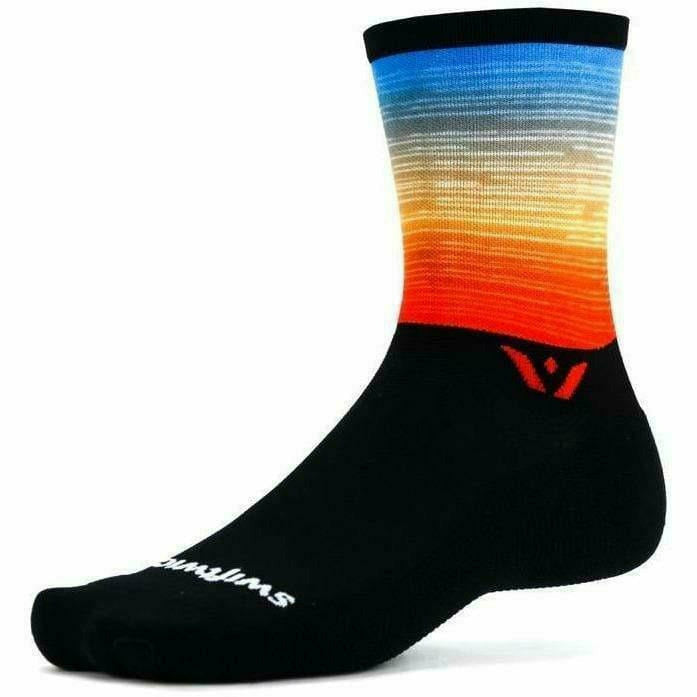 Swiftwick Vision Six Impression Crew Socks  -  Small/Medium / Horizon