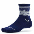 Swiftwick Vision Five Peaks Limited Edition Crew Socks  -  Large / Navy Gray
