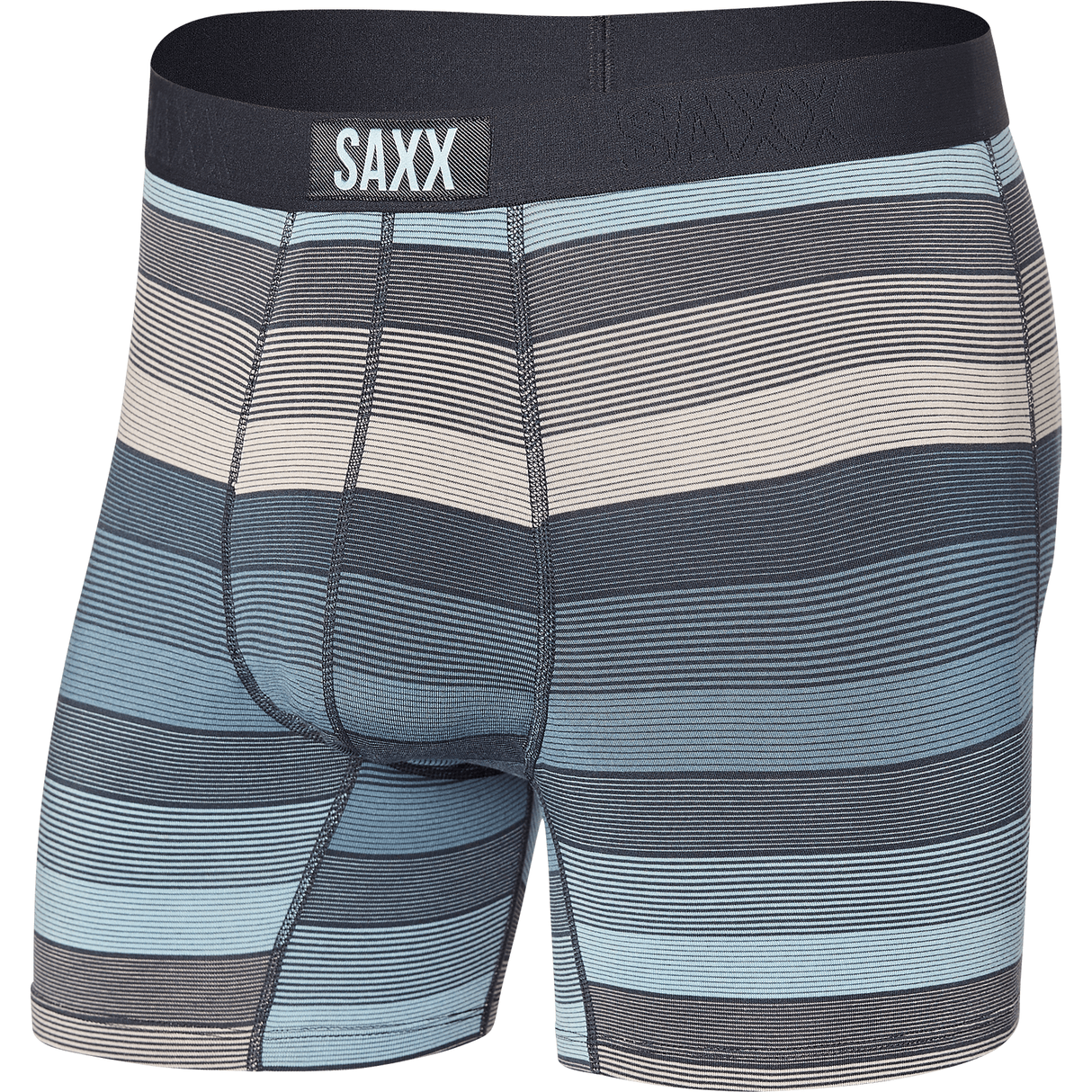 SAXX Mens Vibe Modern Fit Boxer  -  Small / Hazy Stripe/Washed Blue